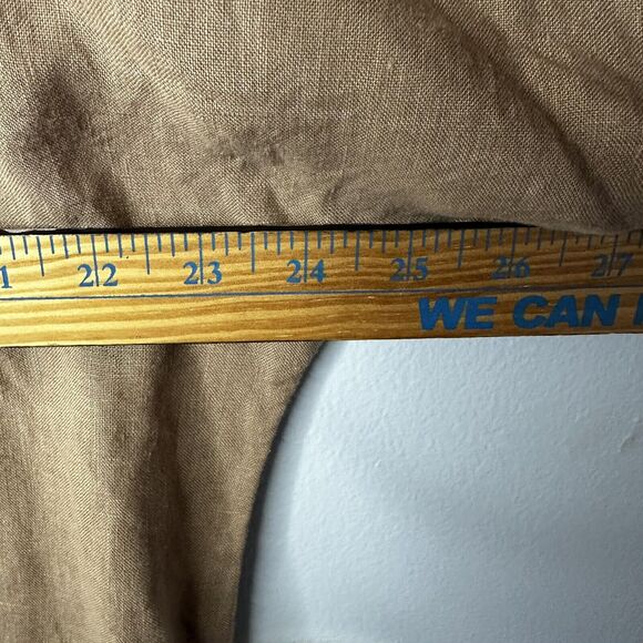 Click USA 100% Linen Loose Boxy 3/4 Sleeve Button down Top Shirt Large 48B 32L - Picture 11 of 11